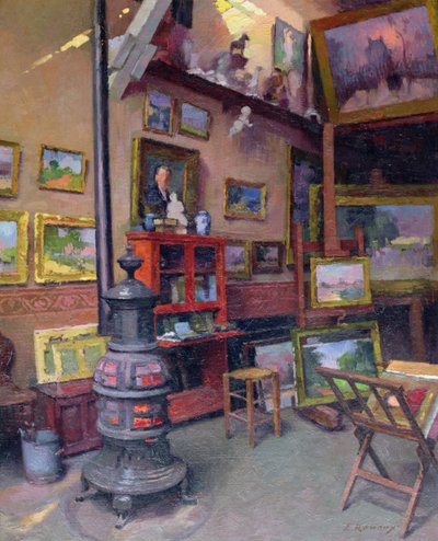 Het Atelier 50, rue Saint-Didier door Jules Ernest Renoux
